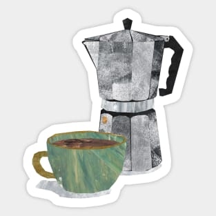 Coffee Combo (moka pot and cup) Sticker